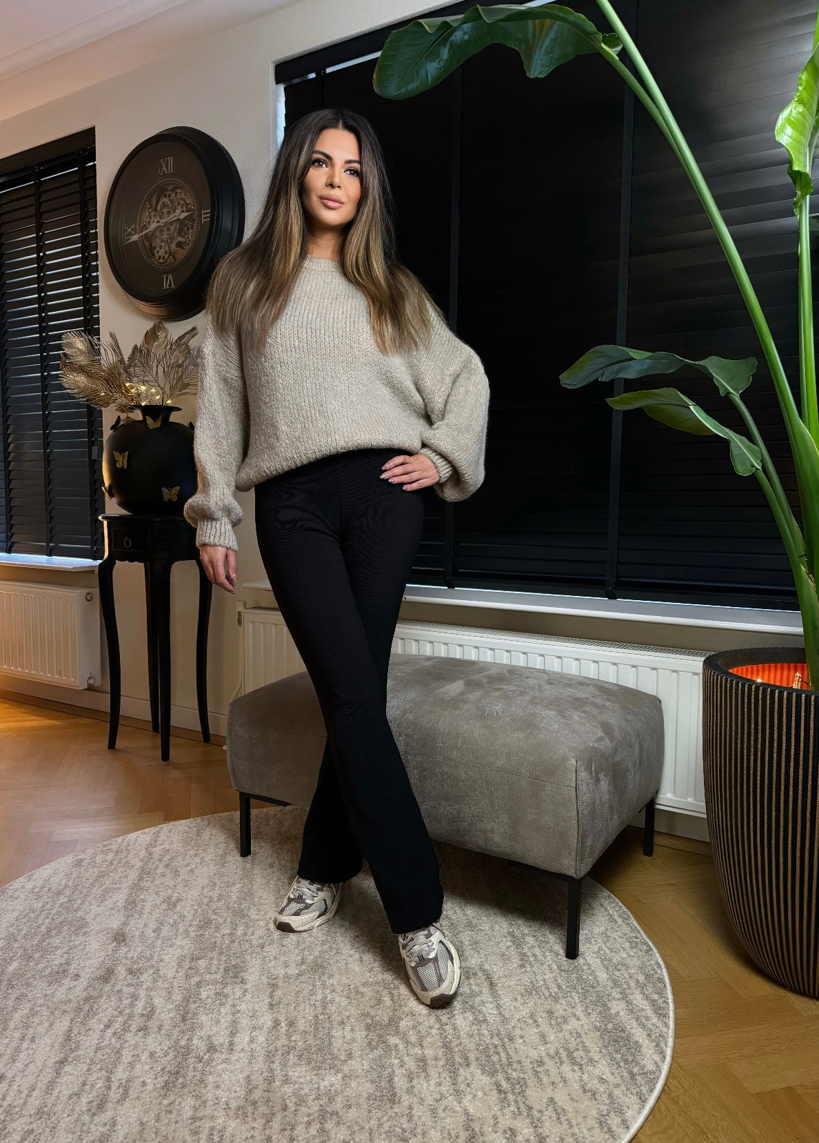 Ambika oversized trui -taupe