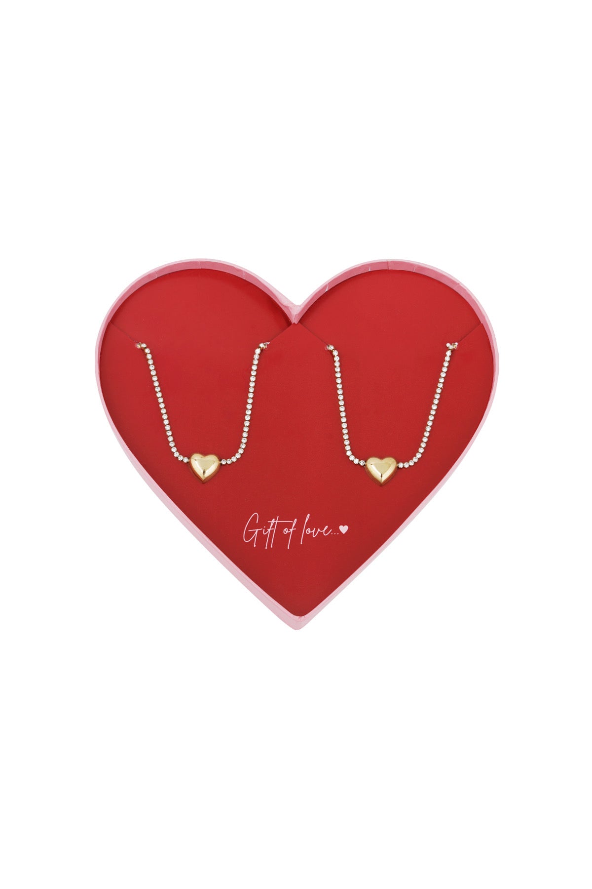 Gift of love Stainless steel hart Armband - Goud kleur