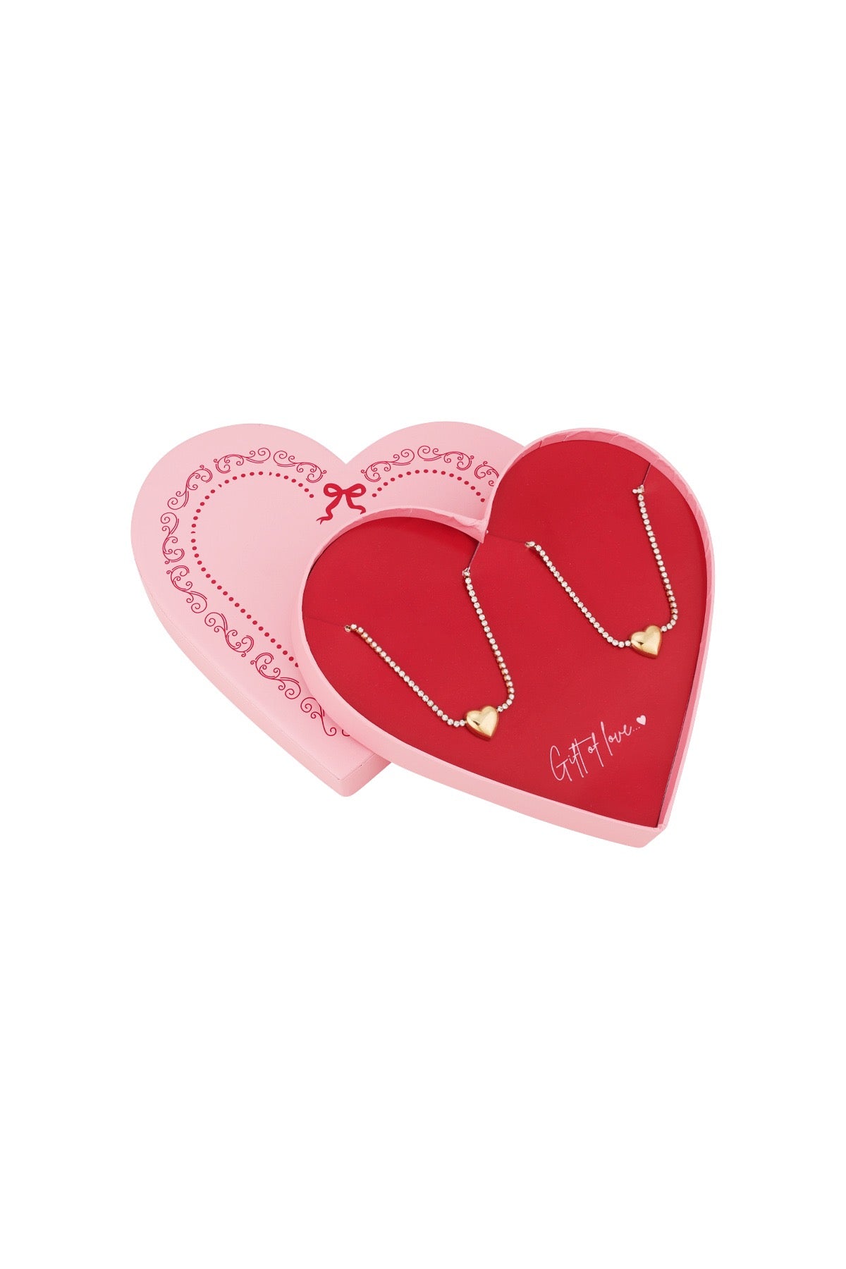 Gift of love Stainless steel hart Armband - Goud kleur