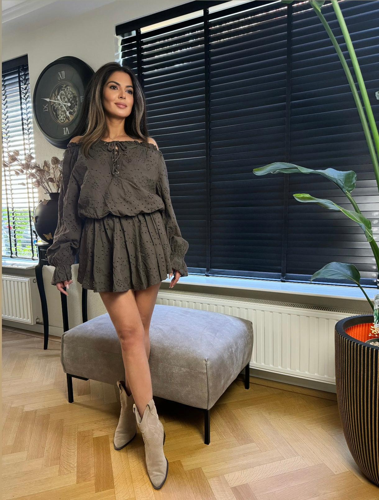 Radhna playsuit -brown