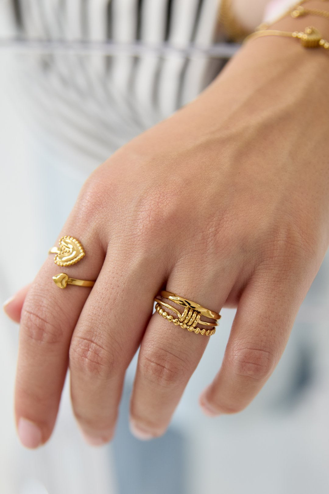 Gelaagde ring -goud