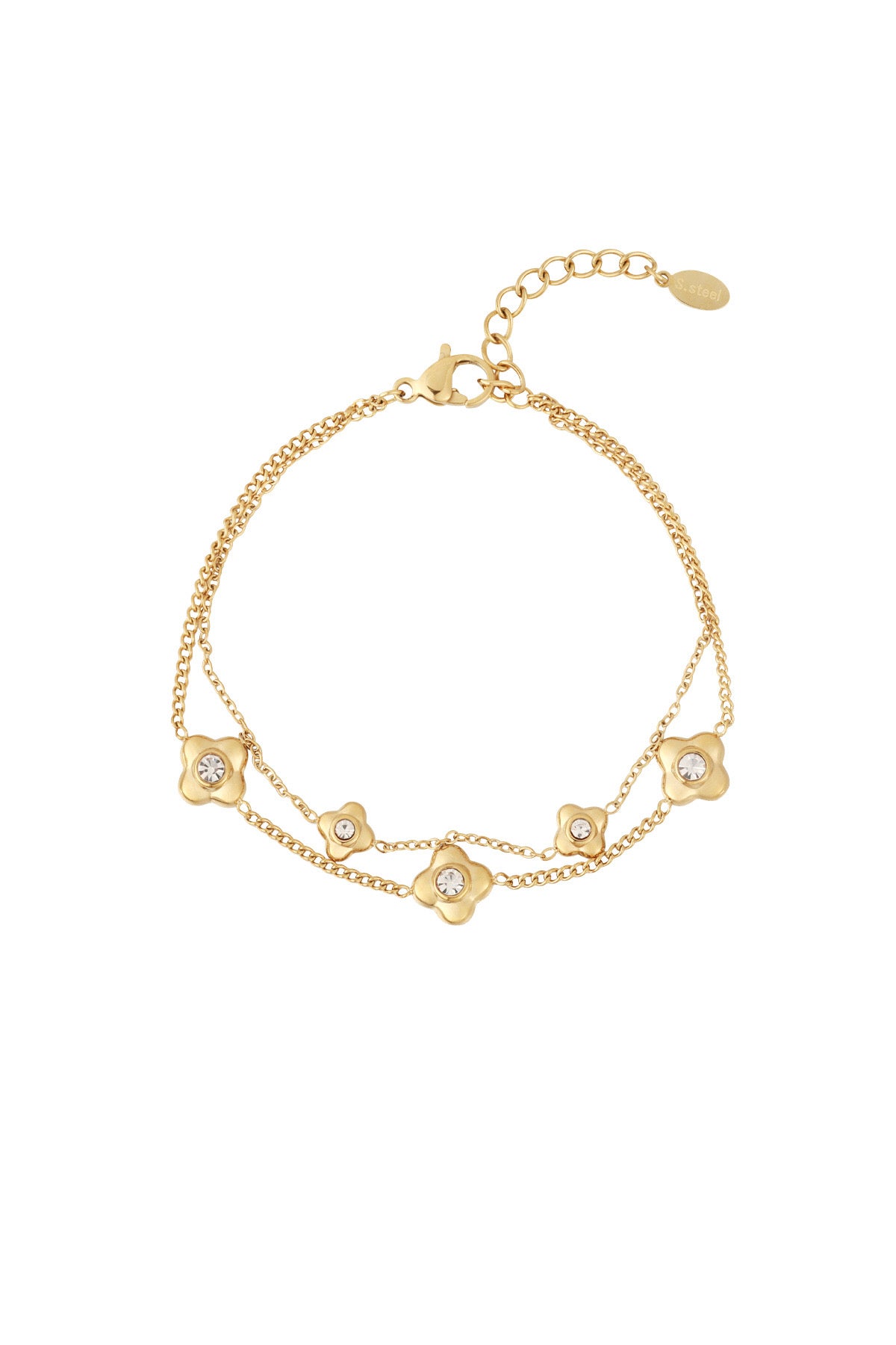 Flowery Armband - Goud kleur