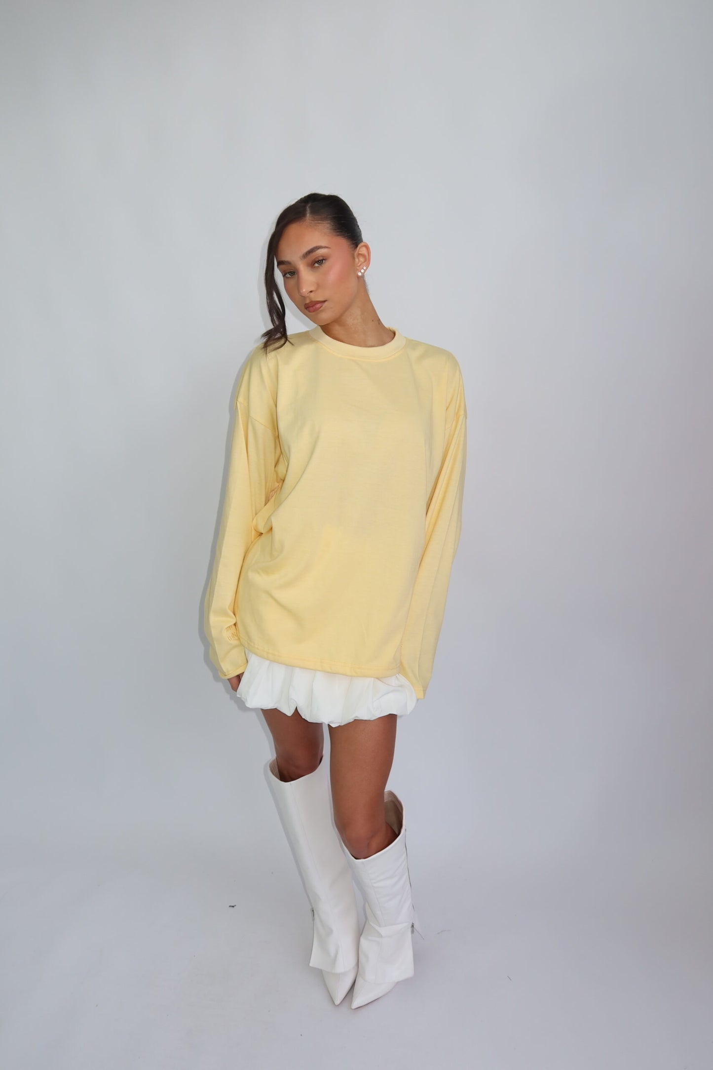 Longsleeve drop your shoulders -butteryellow