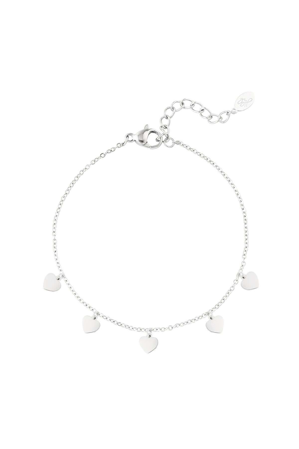 Simpele armband met hartjesvormige hangers -