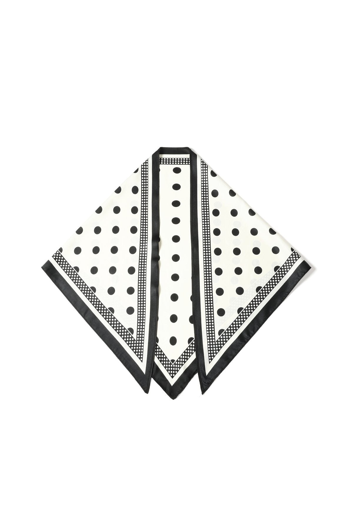 Sjaal met stippen wit zwart