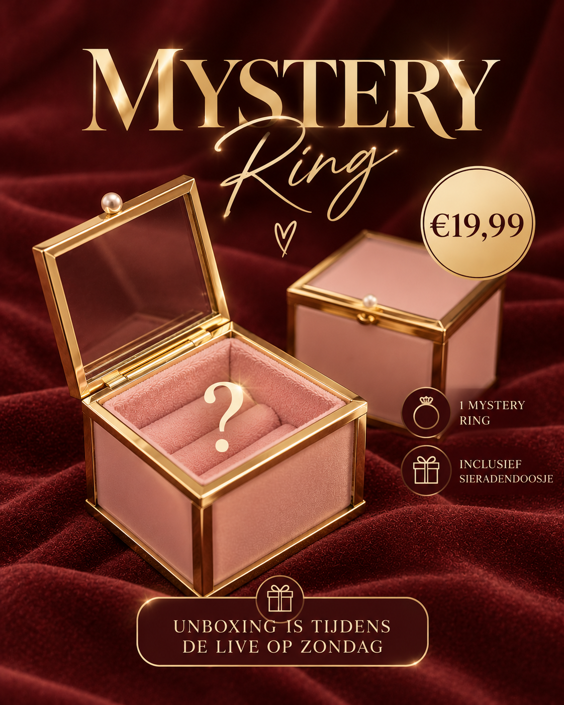 Mystery sieradendoosje + ring