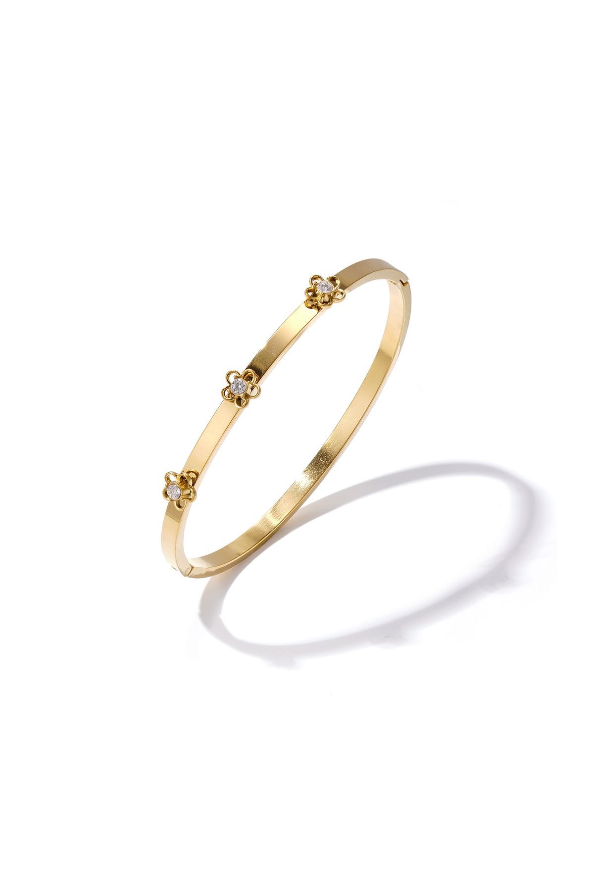 Bangle met bloemendetail