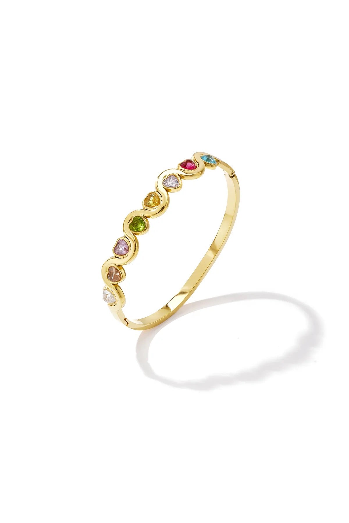 Armband met hartjes -multicolor