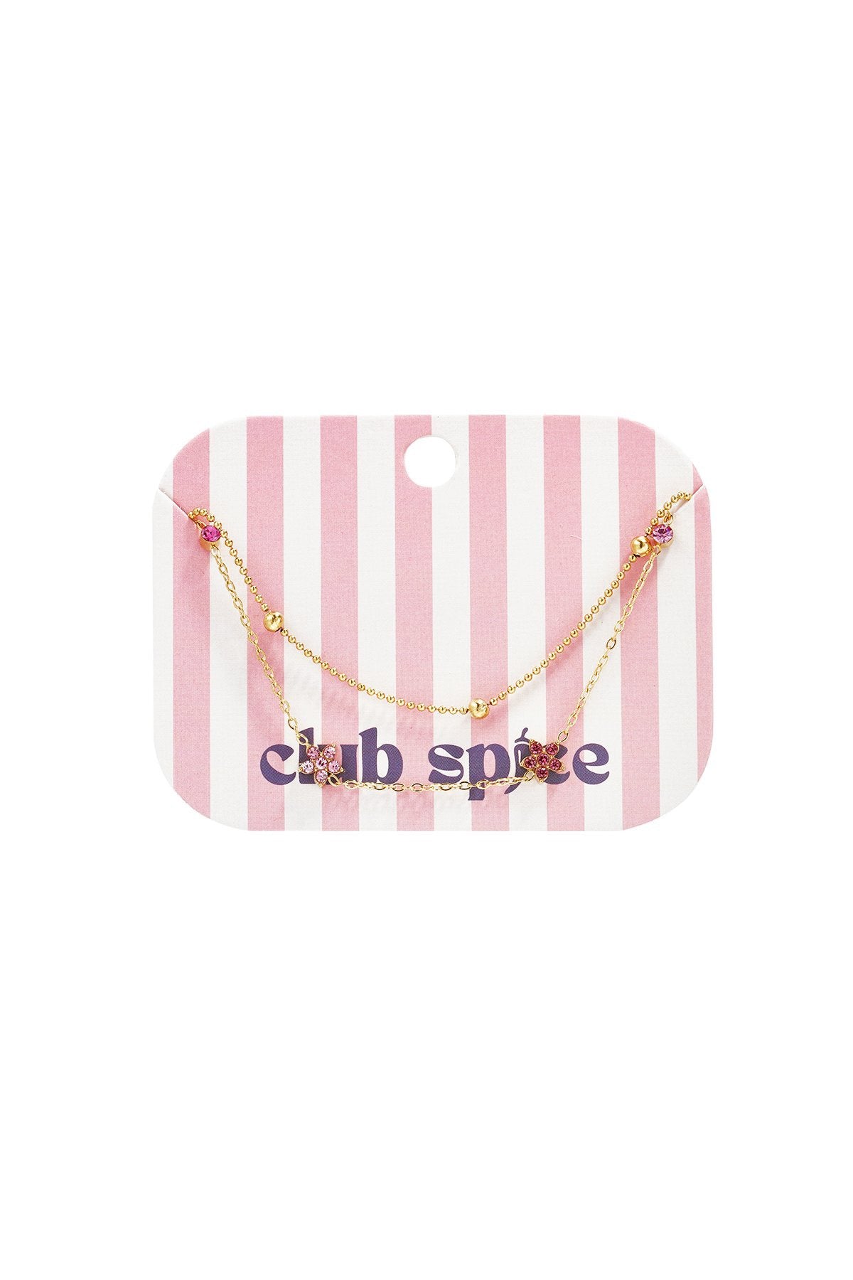 Armband met gekleurde belegde steentjes