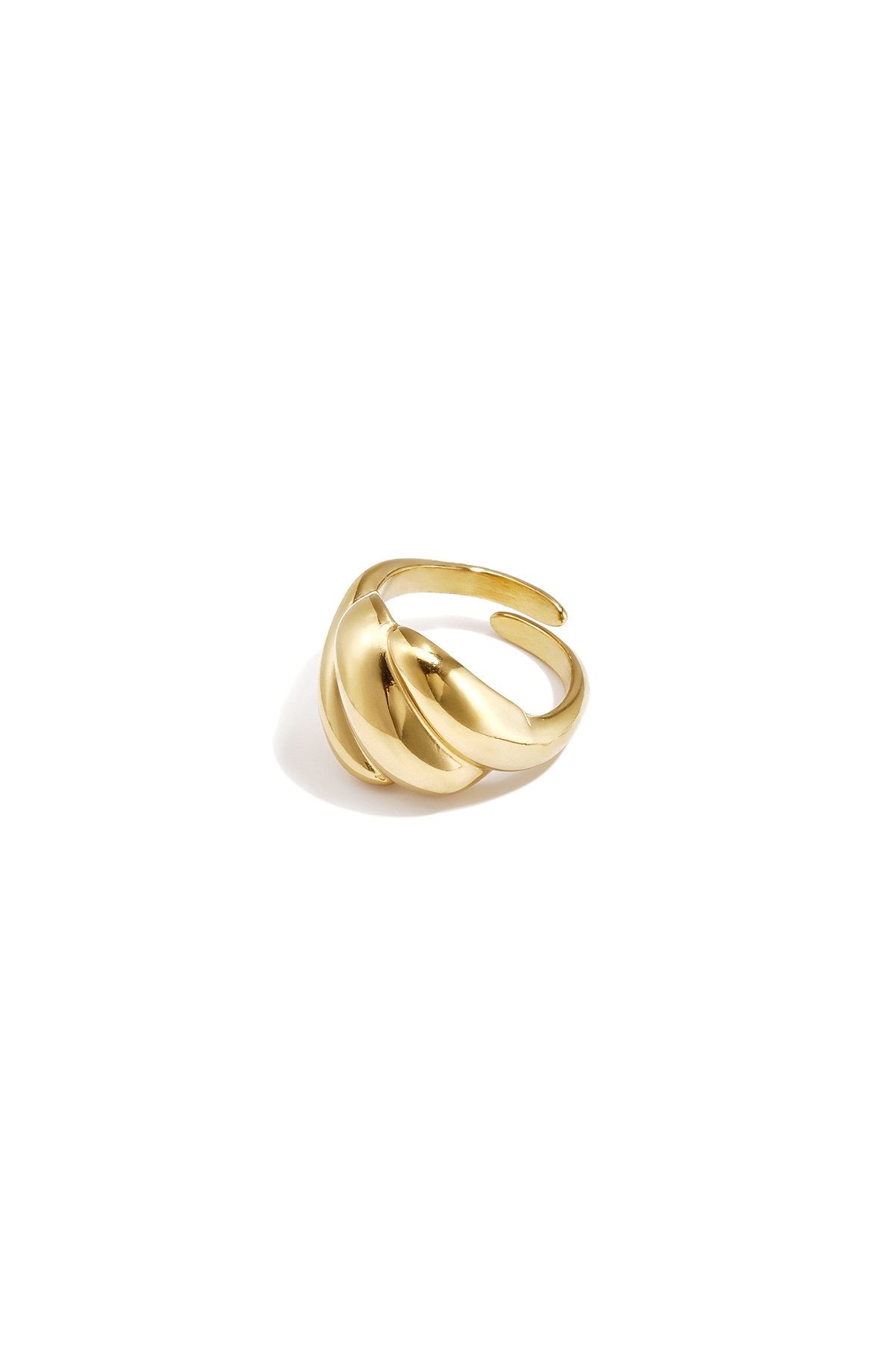 Verstelbare ring met bubbels -goud