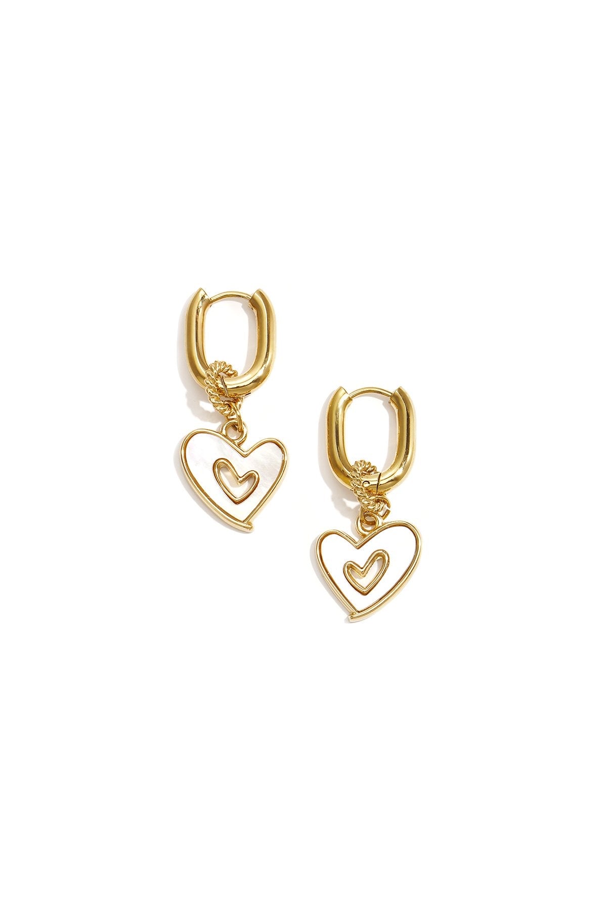 Oorbellen met hartvormige hanger