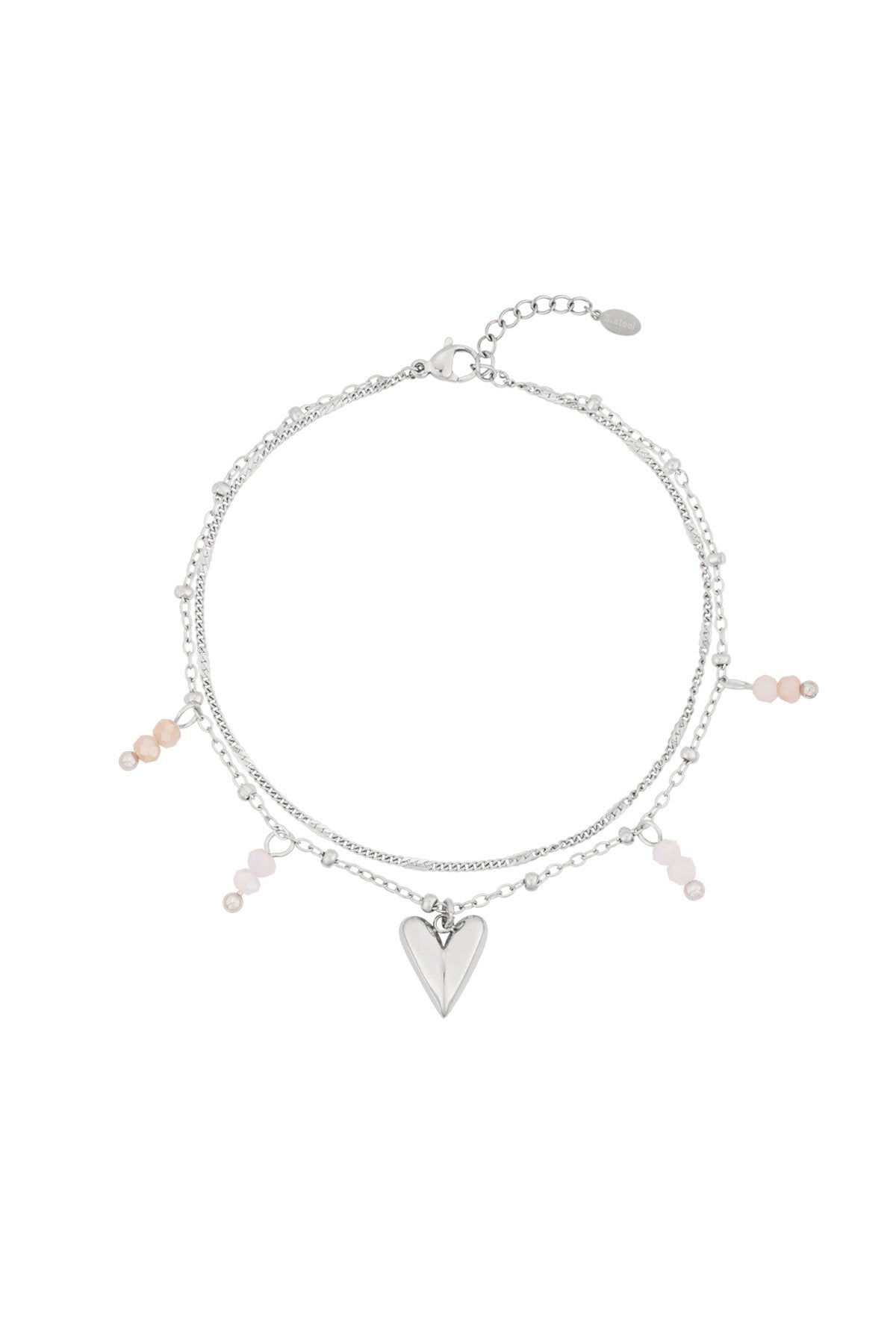 Dubbele liefde armband -zilver