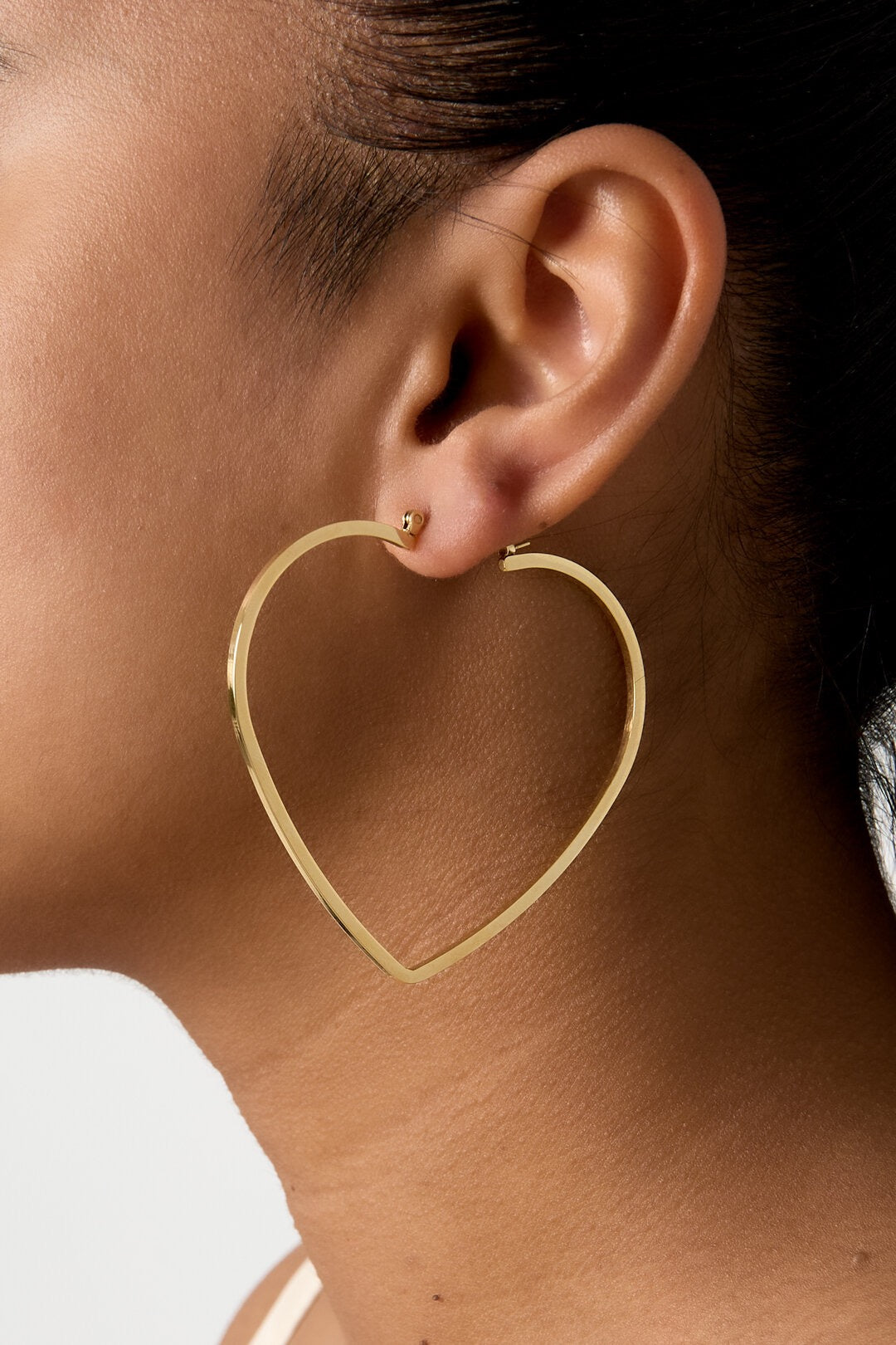 Basic hart oorbellen -goud