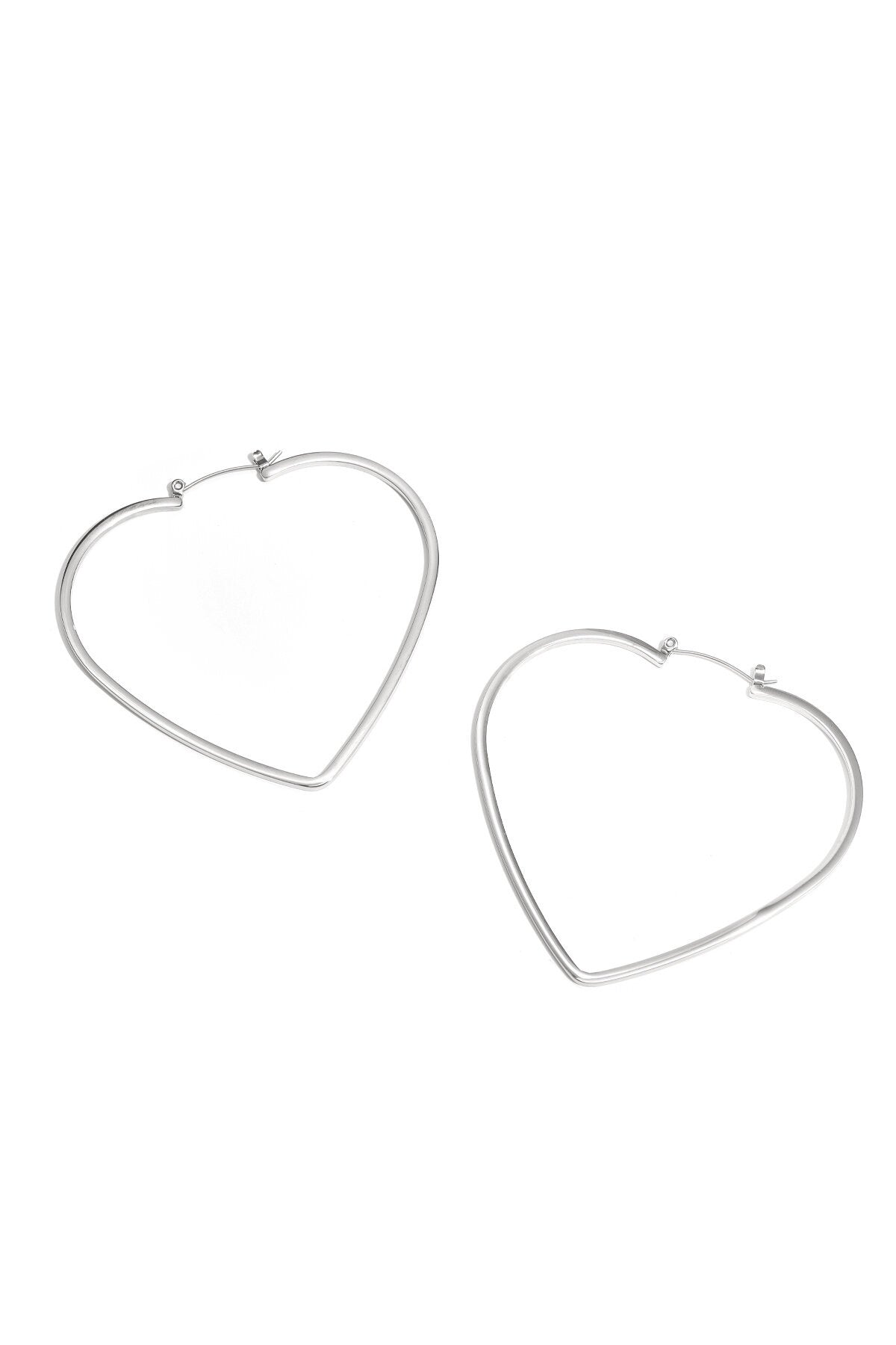 Basic hart oorbellen -zilver