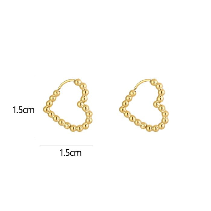 Basic hartjes oorbellen -goud