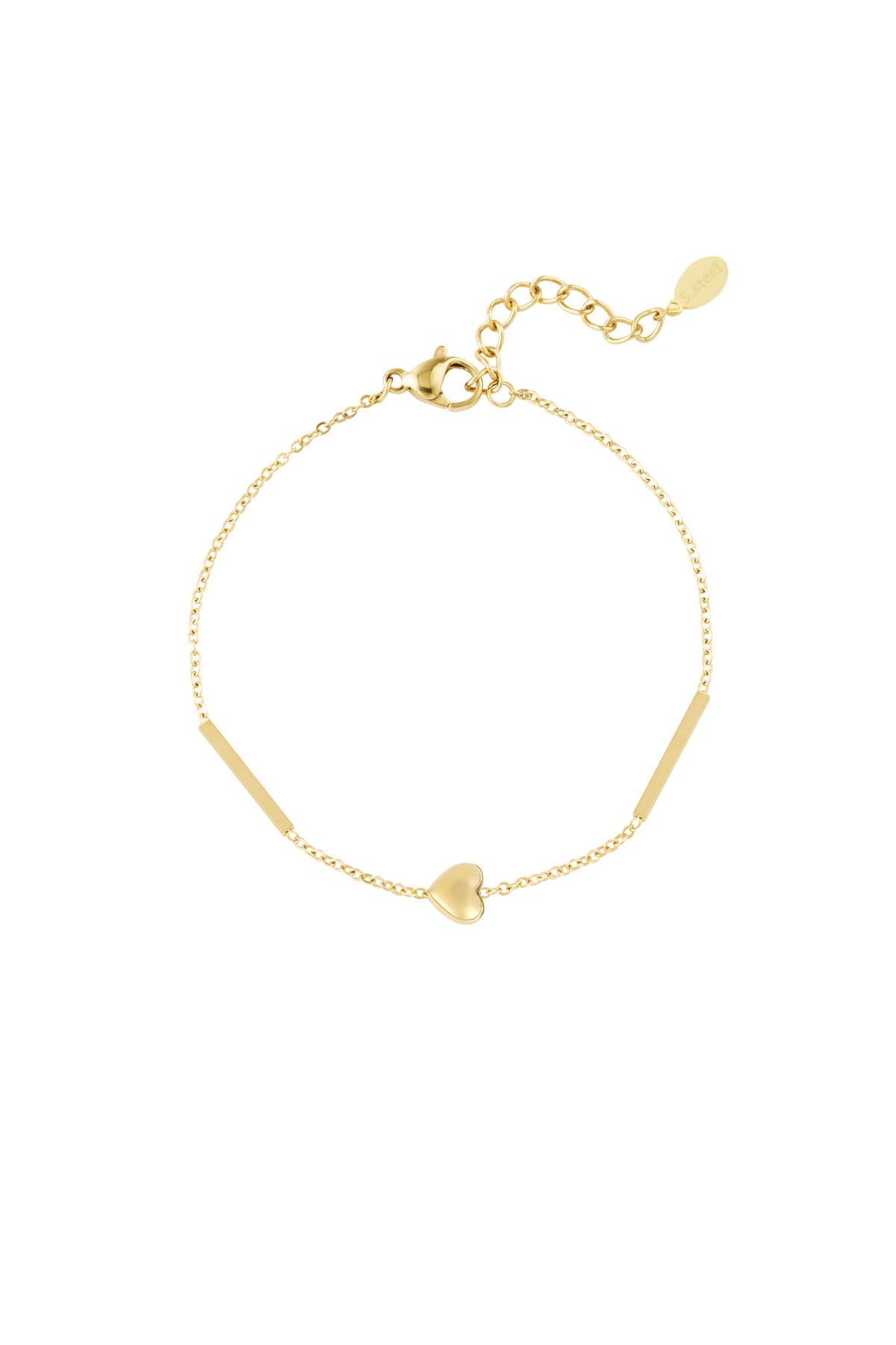 Armband simple heart - goud