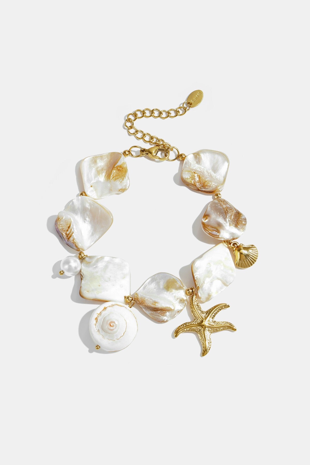 Armband met schelpen/zee charms