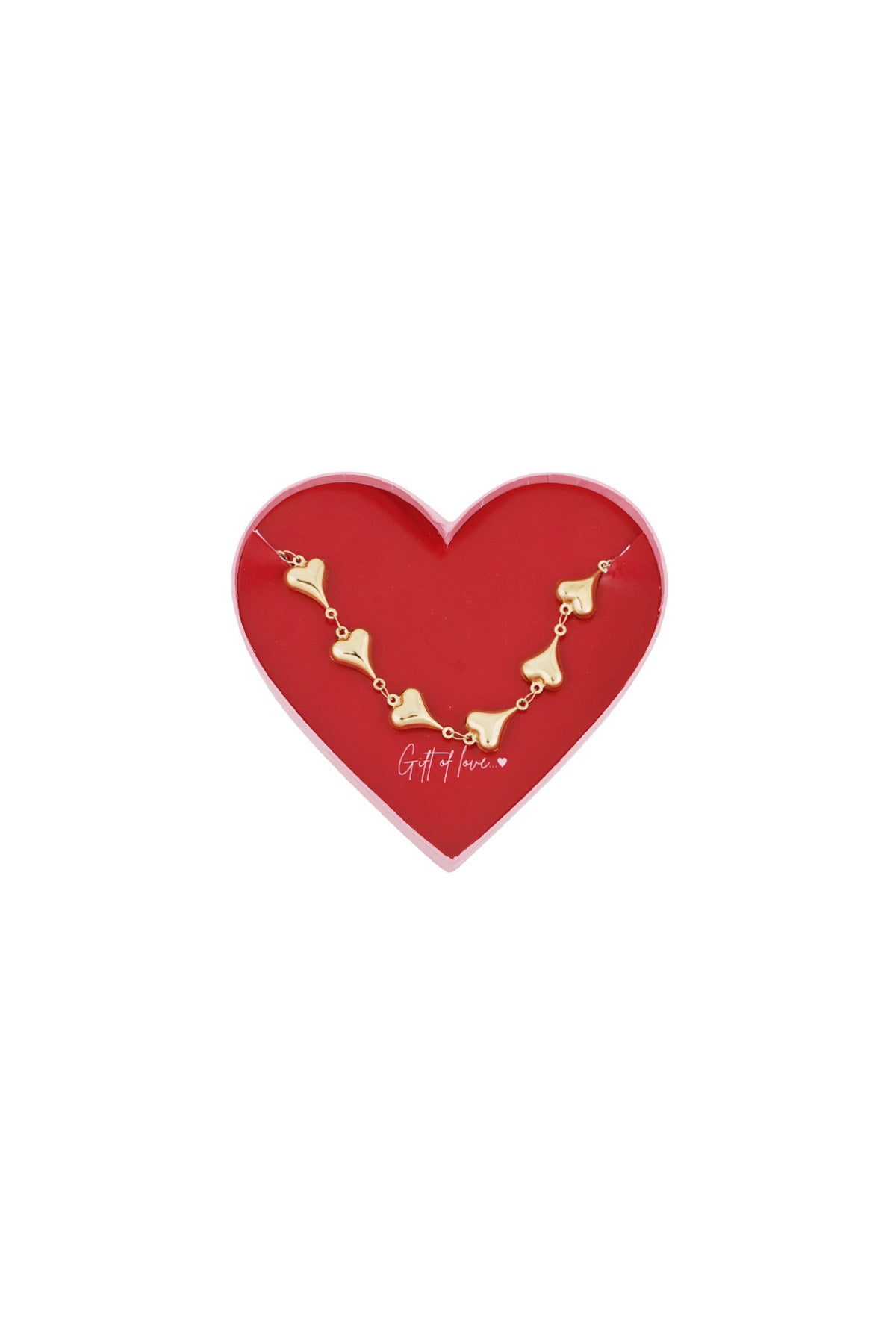Gift of love Stainless steel Heart Chain Bracelet - Goud kleur