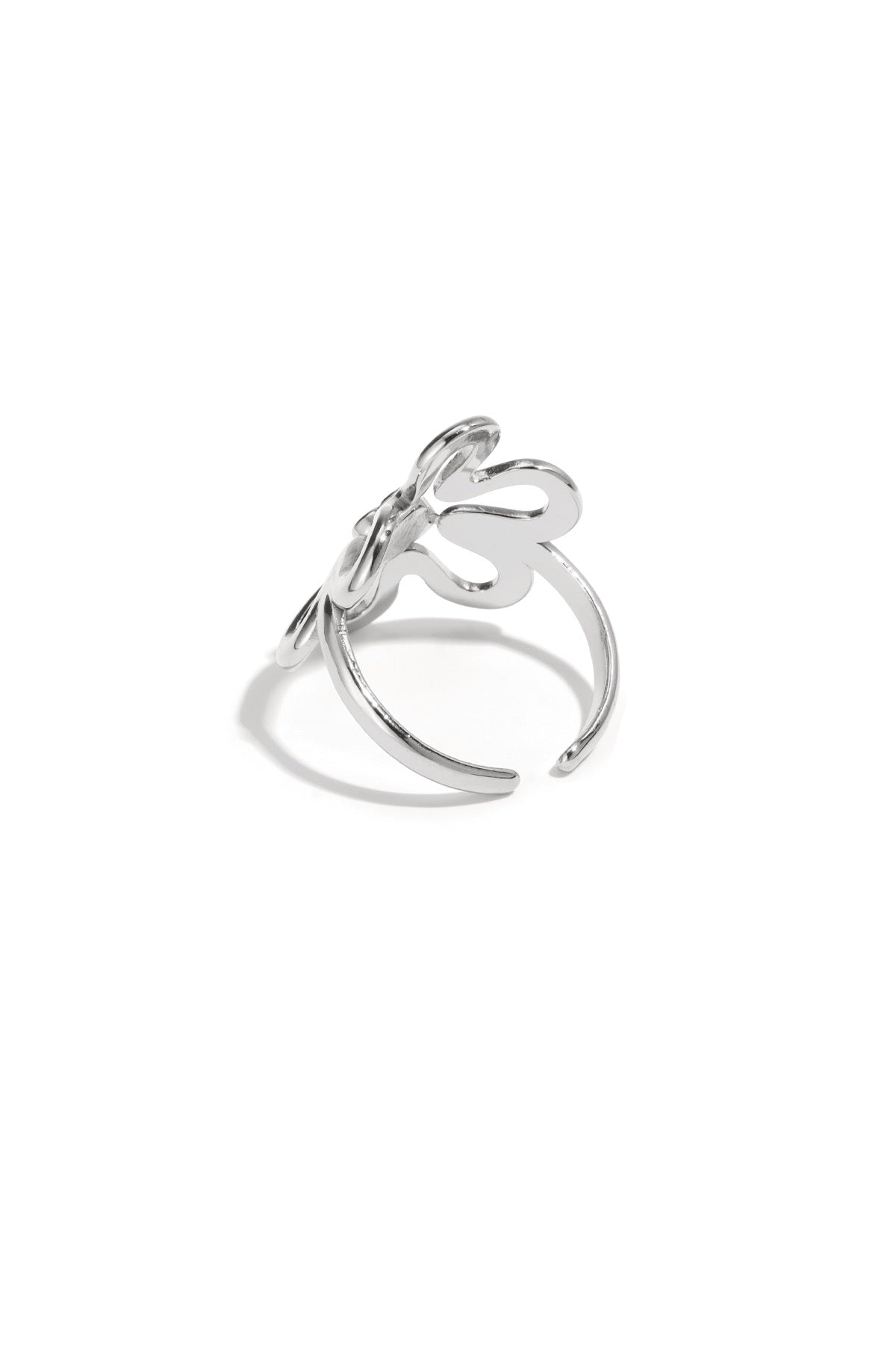 Bloem bling ring - zilver
