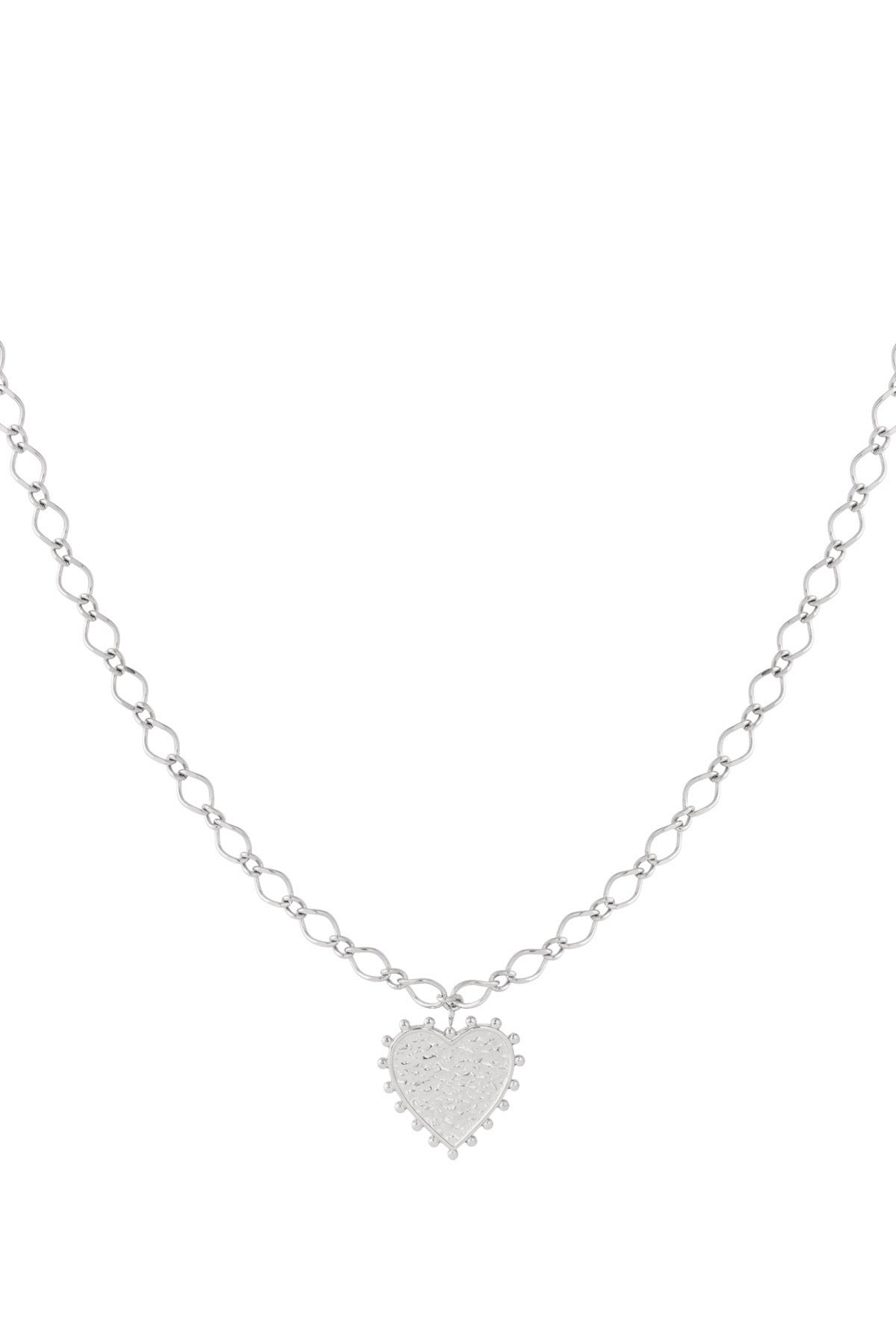 Trendy ketting big love - zilver