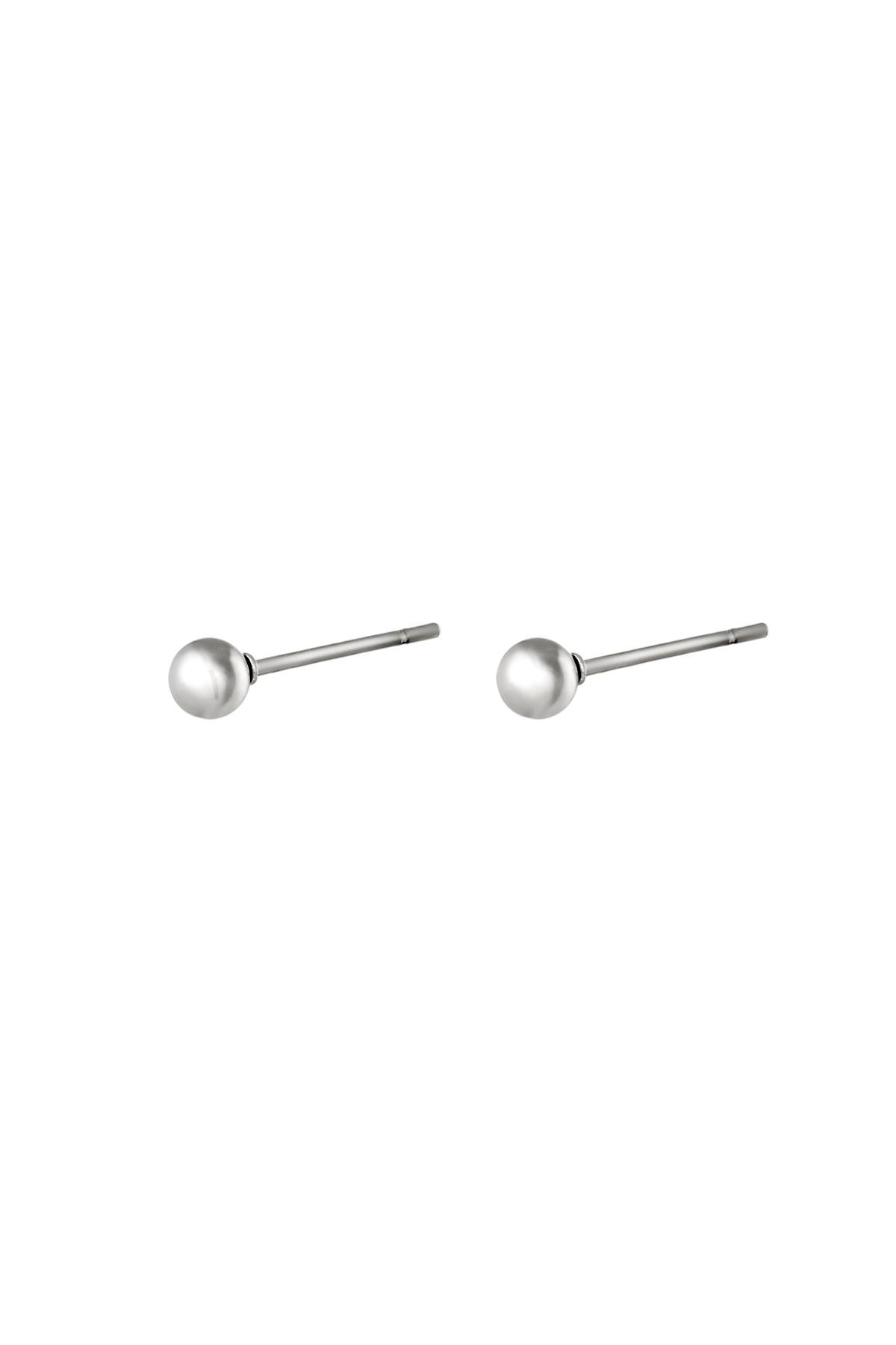 Oorbellen mini dot - zilver
