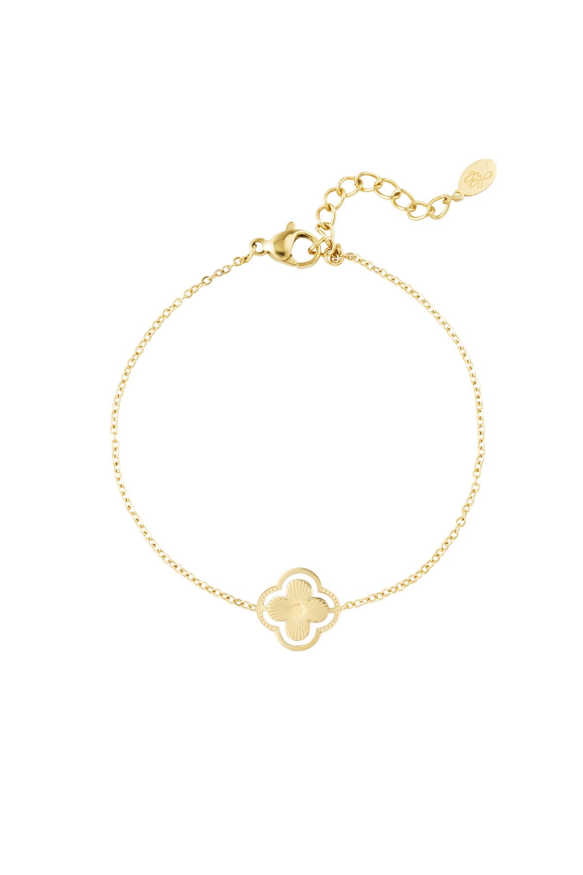 Armband dubbele klaver - goud