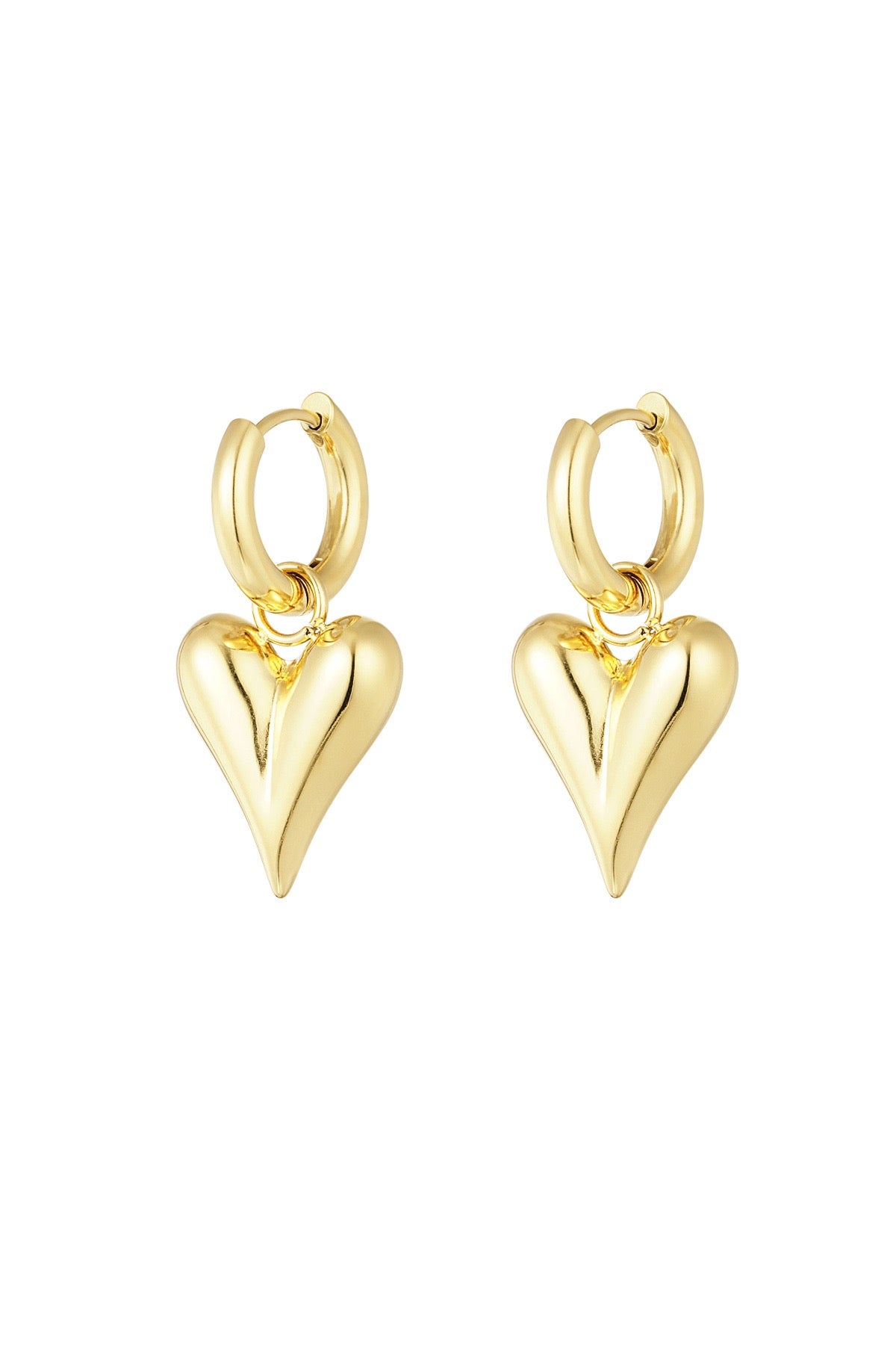 Oorbellen hart medium - goud