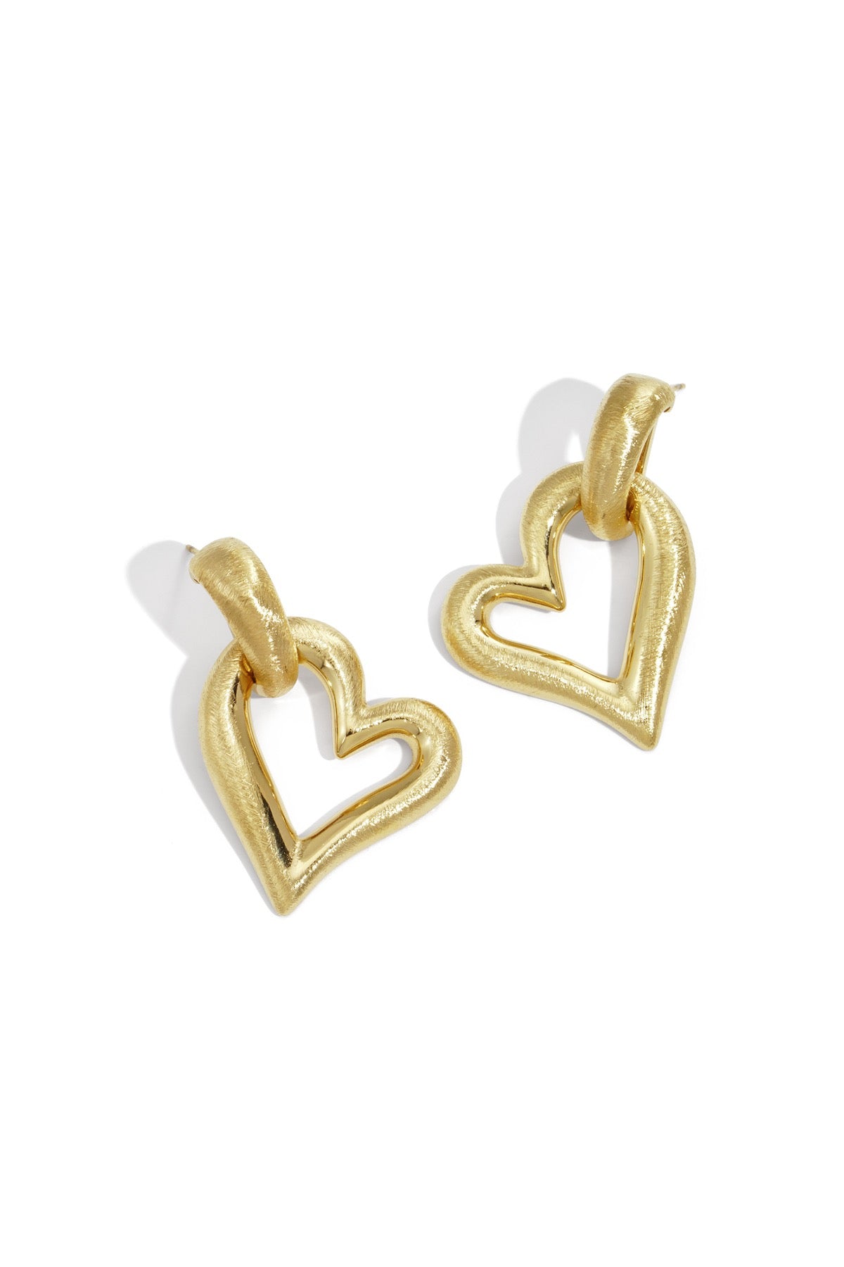 Hart oorbel Nur - goud