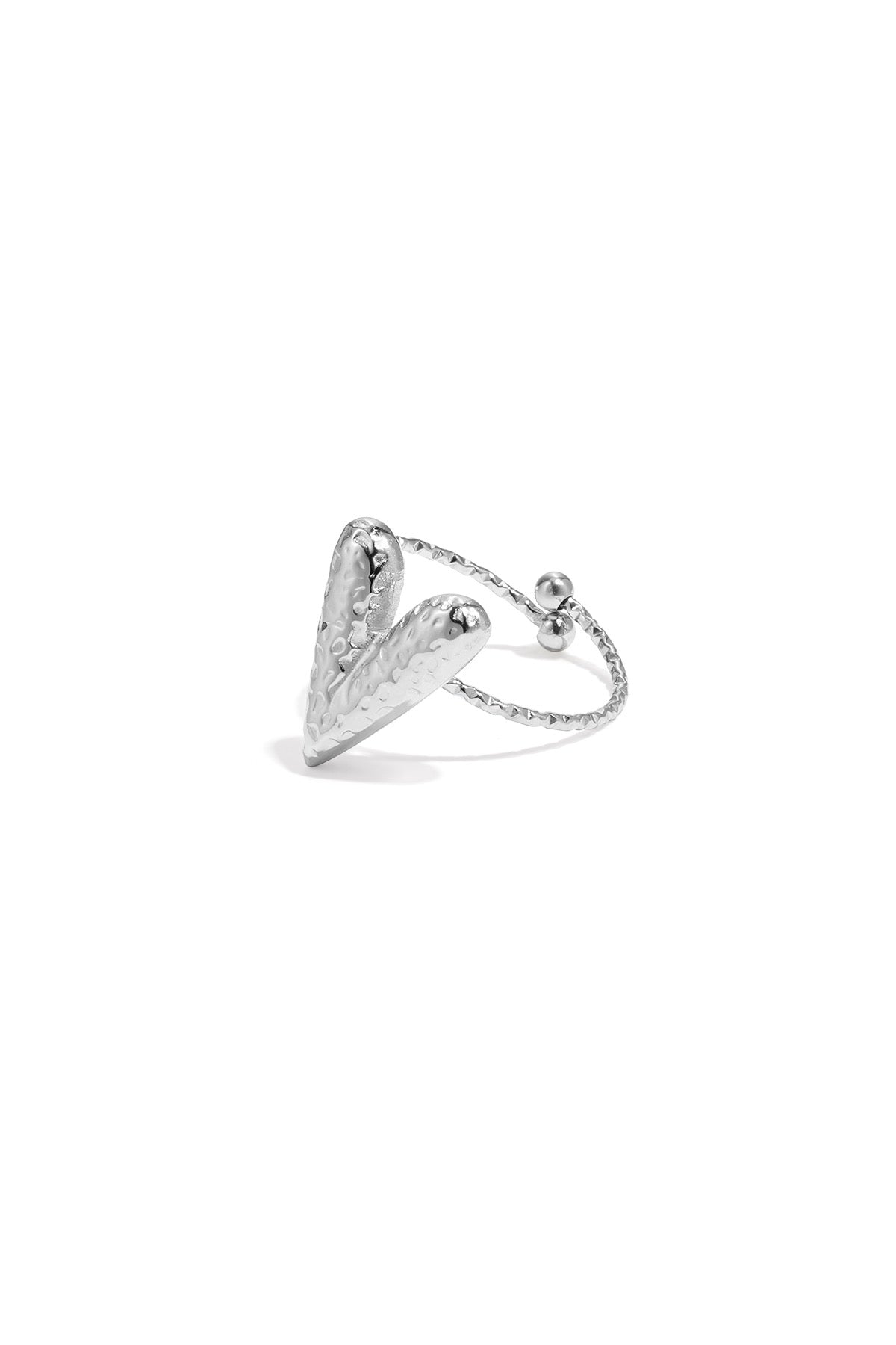 Hartvormige ring -zilver
