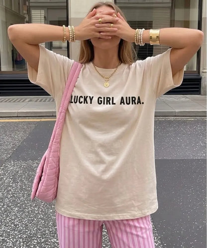 Lucky girl aura t-shirt