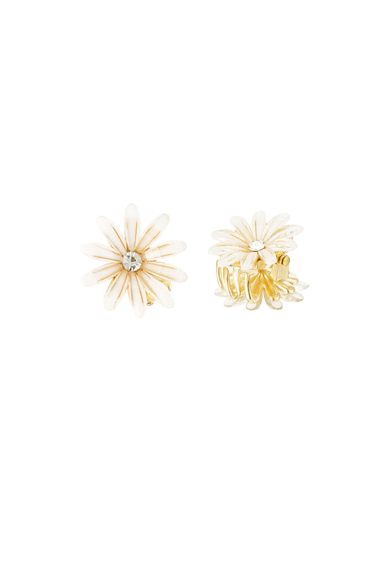 Haarclips shiny flower - Goud kleur