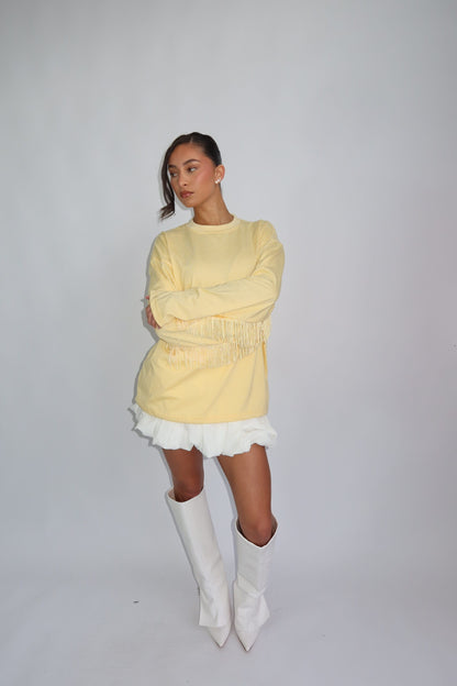 Longsleeve drop your shoulders -butteryellow