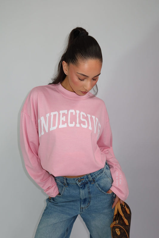 LONGSLEEVE ‘INDECISIVE” – roze