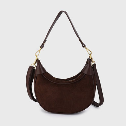 Damestas suedelook moon -bruin