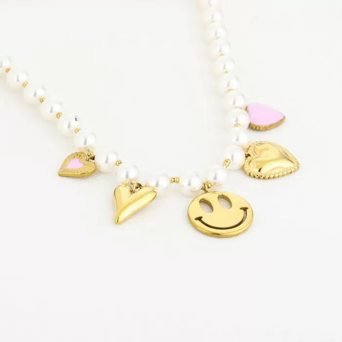 Parelketting met smiley