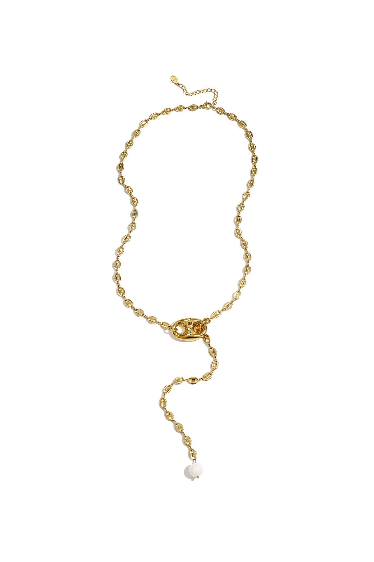 Ketting met hangende kraal -goud