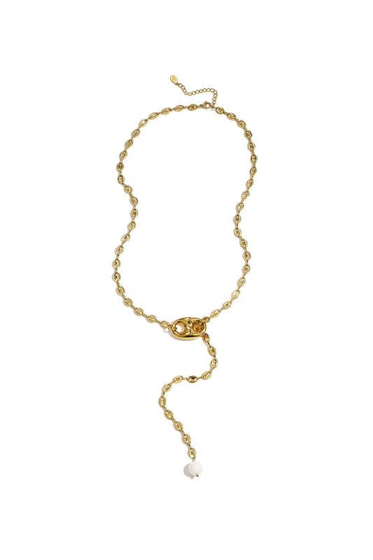 Ketting met hangende kraal -goud