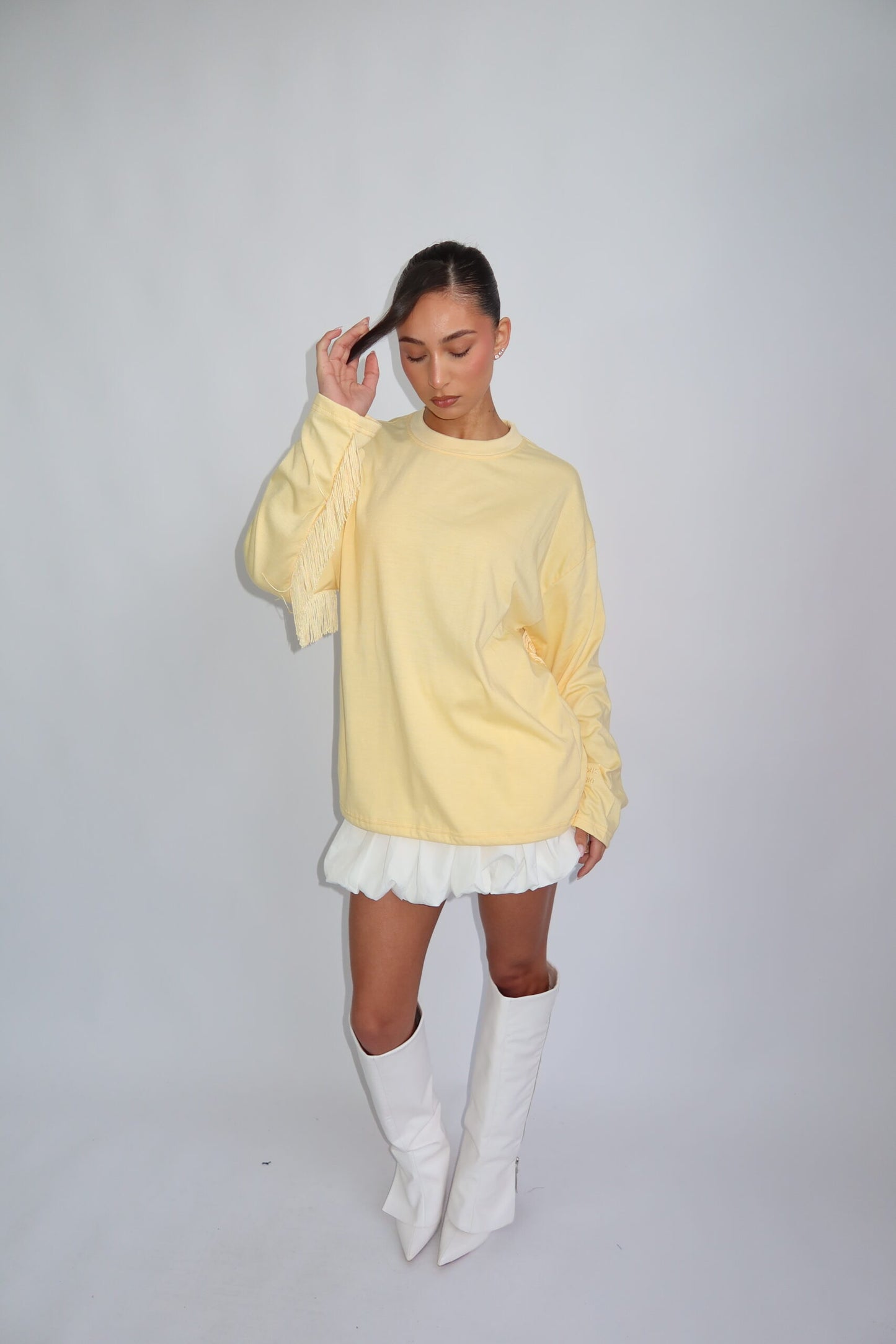 Longsleeve drop your shoulders -butteryellow