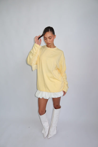 Longsleeve drop your shoulders -butteryellow