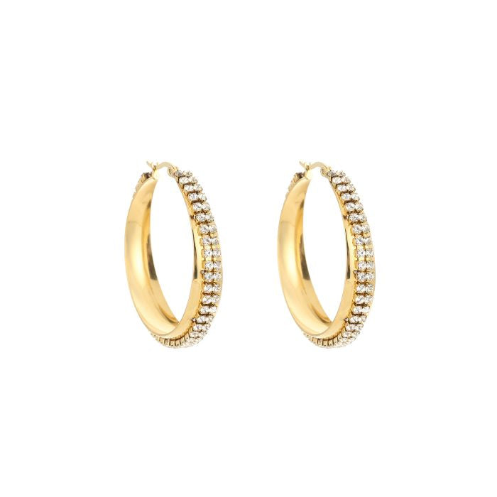 Strass hoops -goud