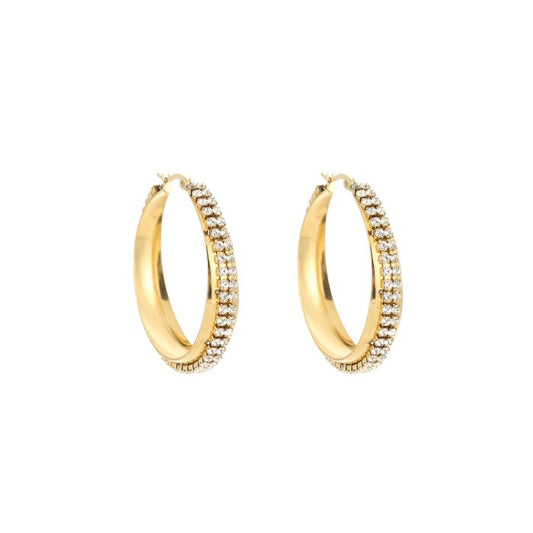 Strass hoops -goud