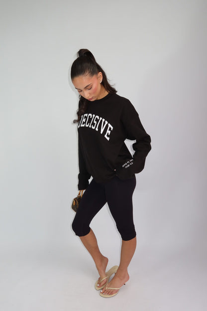 LONGSLEEVE ‘INDECISIVE” – Zwart