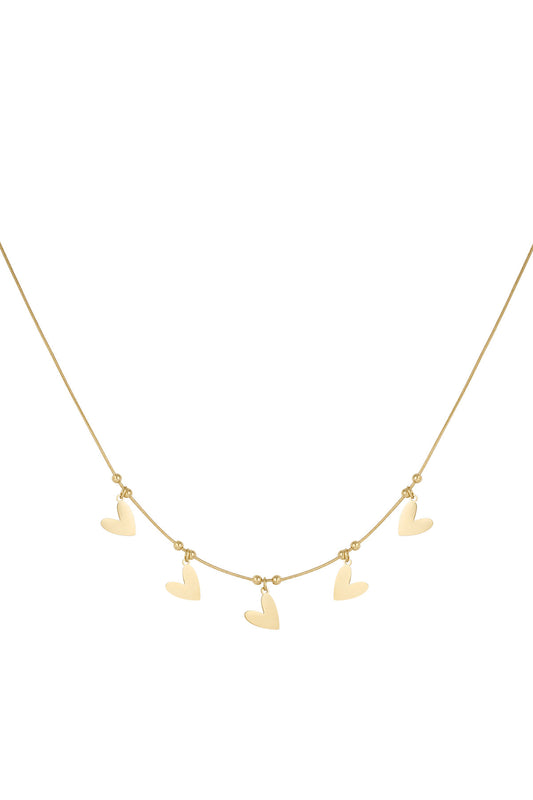 Heart to heart ketting - Goud