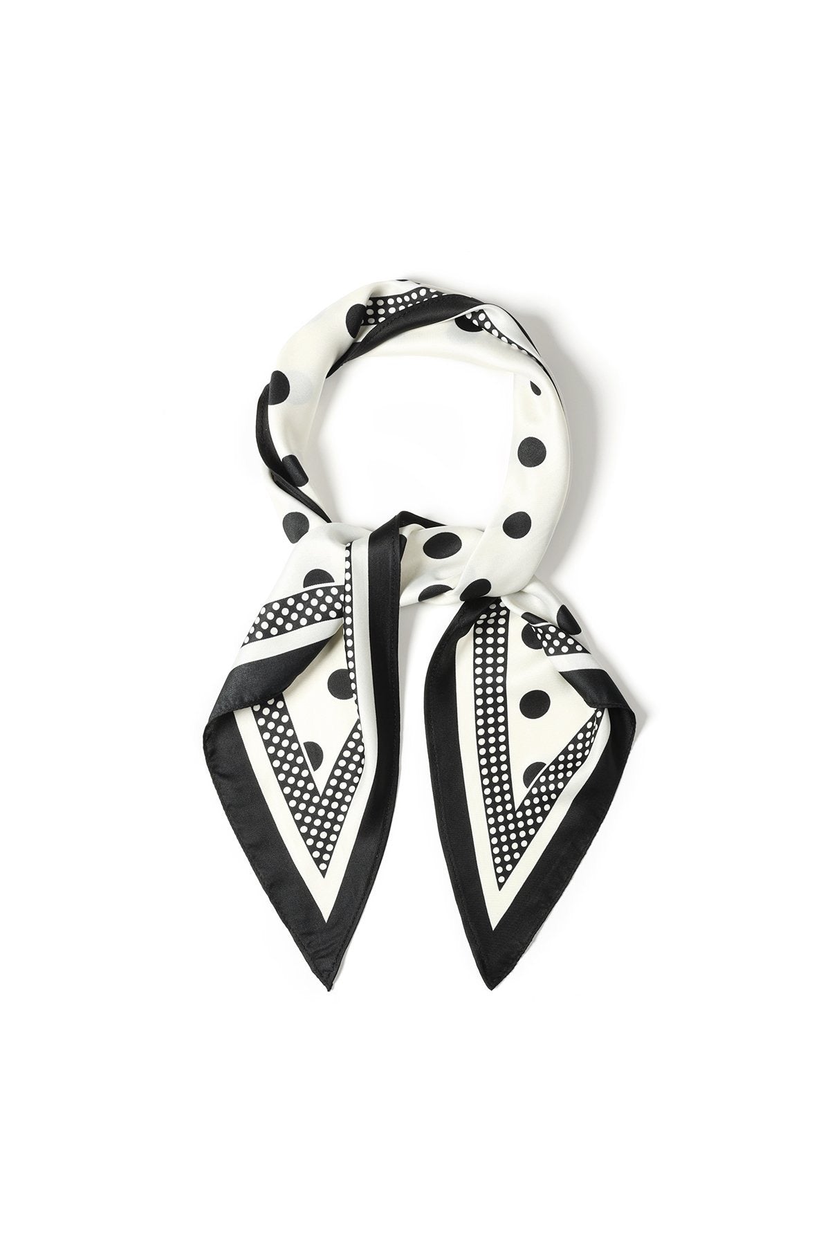 Sjaal met stippen wit zwart