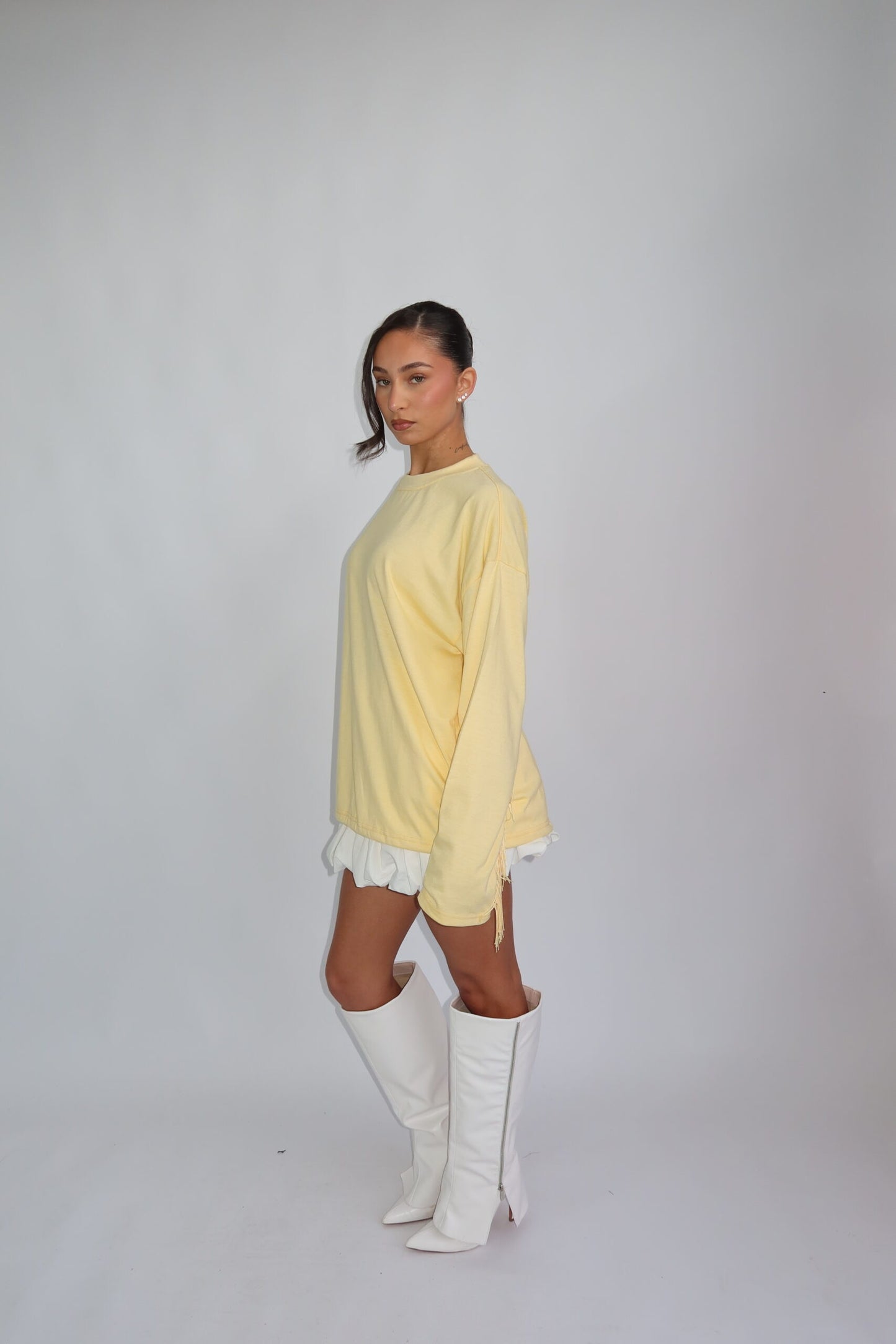Longsleeve drop your shoulders -butteryellow