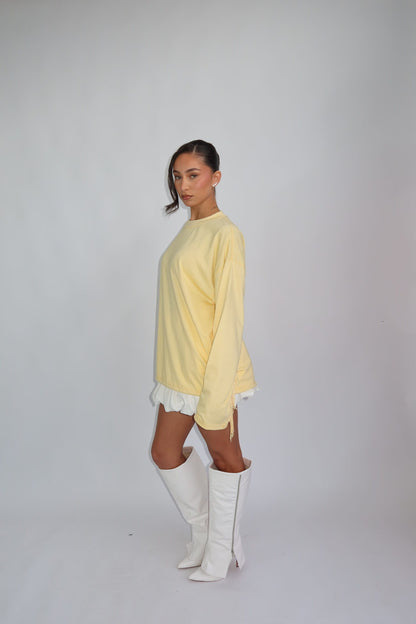 Longsleeve drop your shoulders -butteryellow