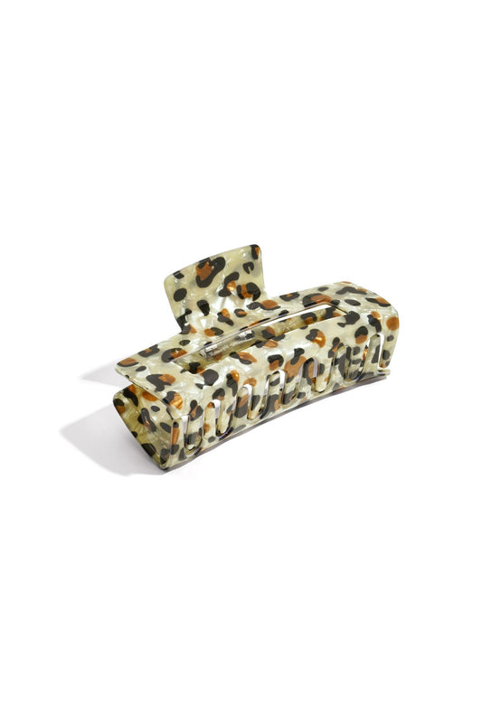 Haarspeld luipaardprint -khaki