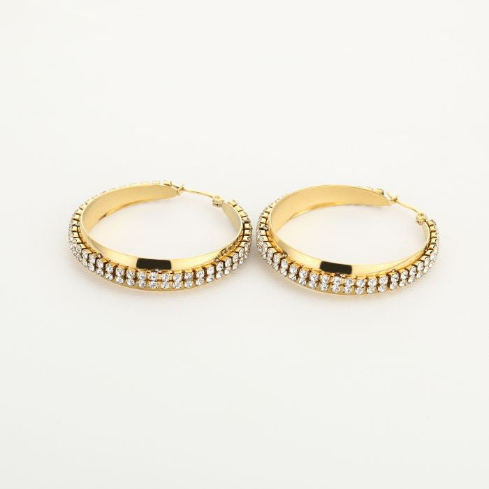 Strass hoops -goud