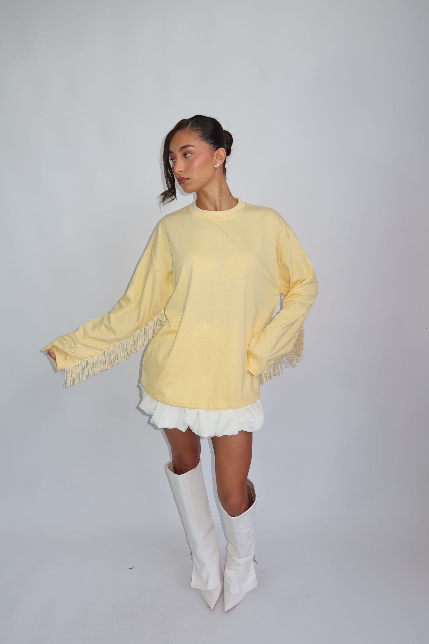 Longsleeve drop your shoulders -butteryellow