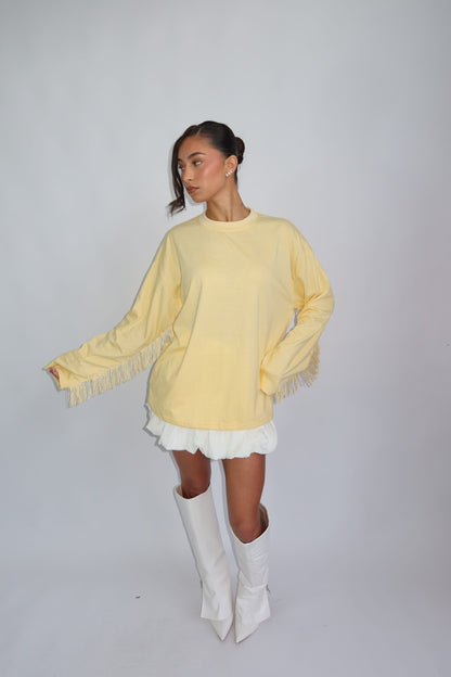 Longsleeve drop your shoulders -butteryellow